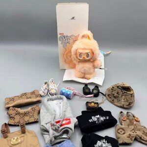 OPENED BOX Authentic Labubu BIE HOPE With 4 Sets Clothes Gift Box Set